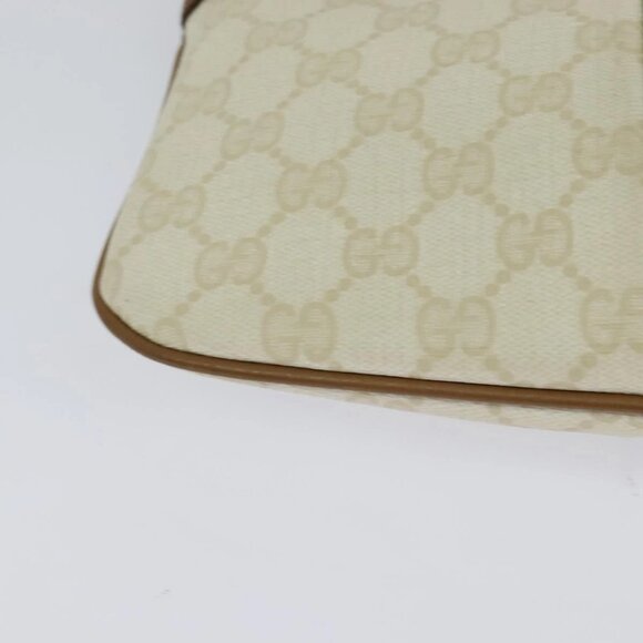 GUCCI GG Supreme Shoulder Bag PVC White Gold 904 02 047 Auth BA3348 - Picture 4 of 16